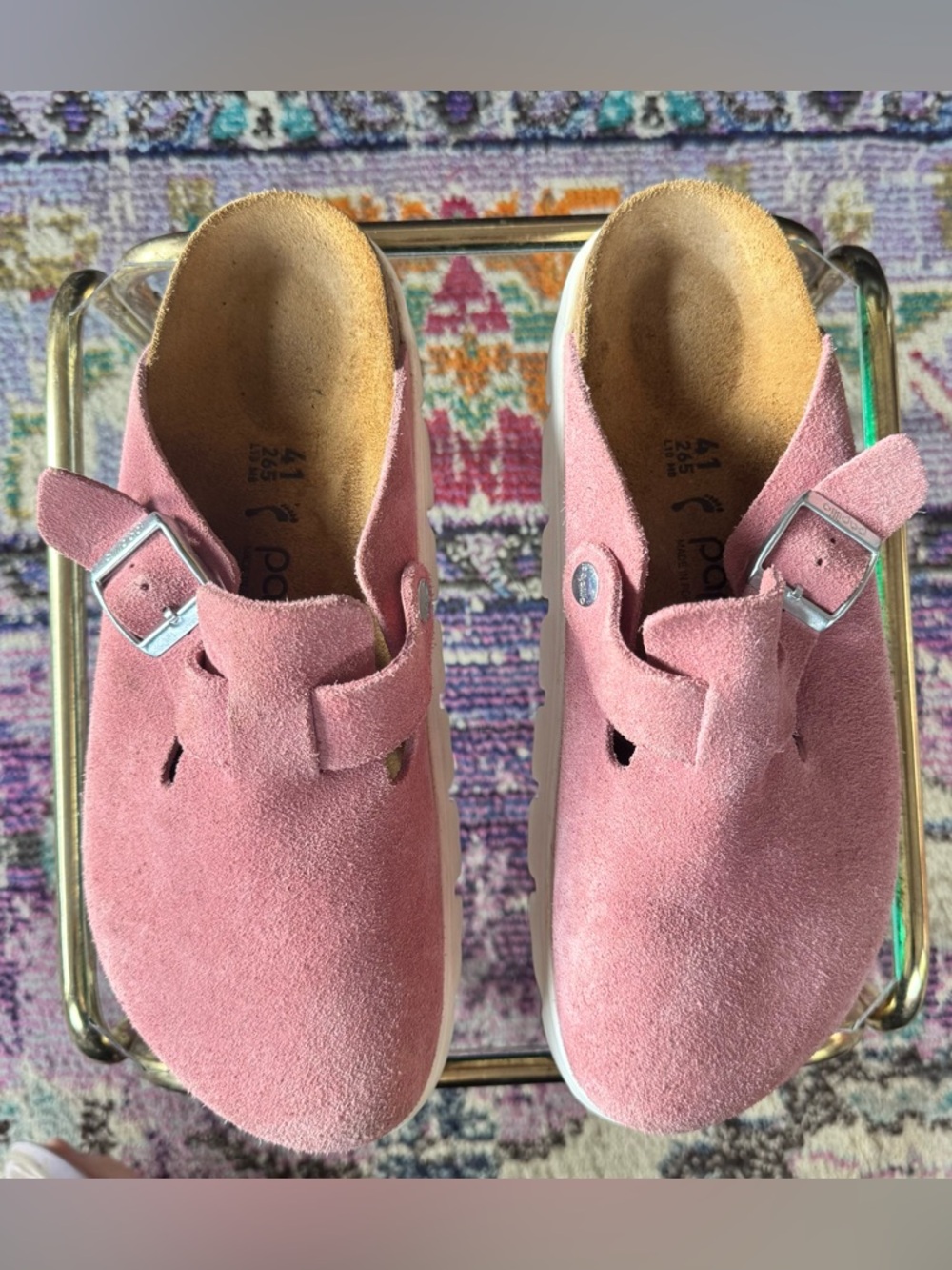 Papillio Suede Clog Mule in Dusty Pink 41 - Picture 9 of 12